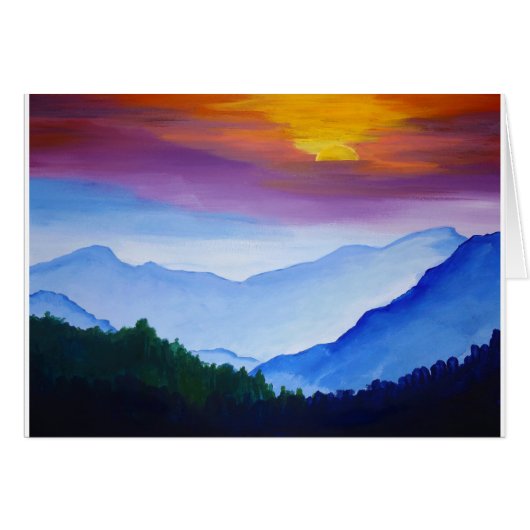 Smokey Mountain Sunset Cards (Front Horizontal)