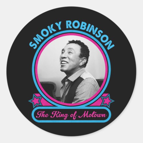 Smokey Robinson The King Of Motown Classic Round Sticker