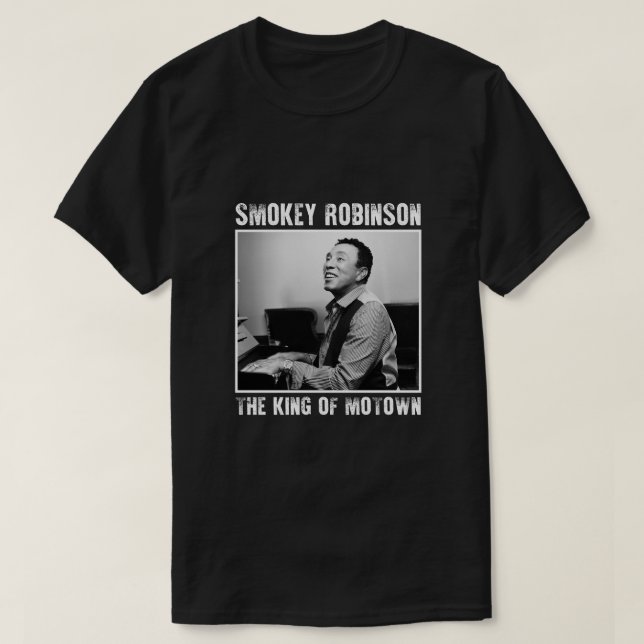 Smokey Robinson The King Of Motown T-Shirt (Design Front)