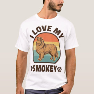 Smokey Sheltie Dog Vintage Sunset Shirt Design_1