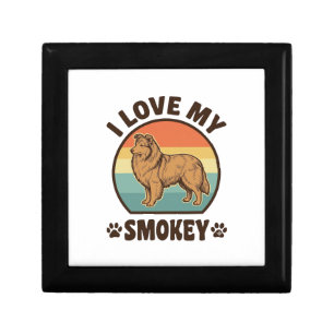 Smokey Sheltie Dog Vintage Sunset Shirt Design_1 Gift Box