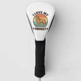 Smokey Sheltie Dog Vintage Sunset Shirt Design_1 Golf Head Cover
