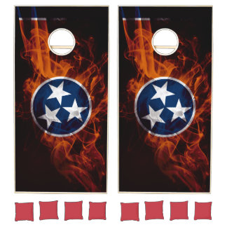 Smokey Tennessee State Flag Cornhole Set