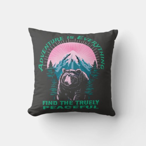 Smokey the Bear Adventure Time  Throw Pillow