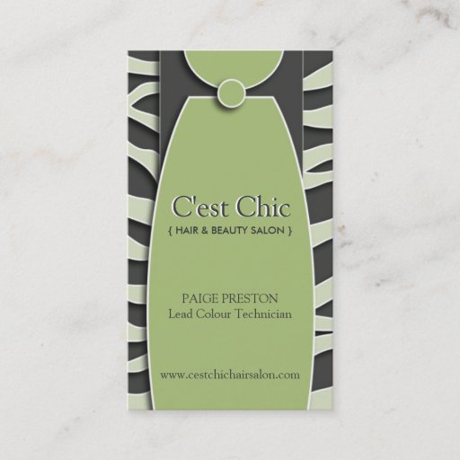Customizable Smokey Zebra Print Business Cards
