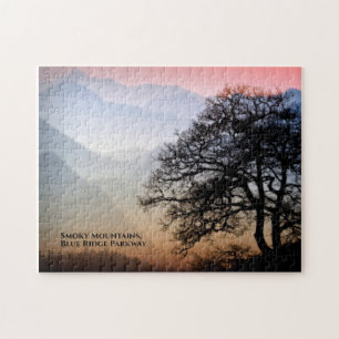 Smokies Blue Ridge Parkway Sunset Photography Jigsaw Puzzle