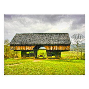 Smokies Cades Cove Cantilever Barn Tipton Place  Photo Print