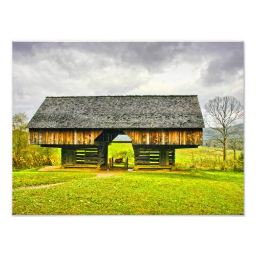 Smokies Cades Cove Cantilever Barn Tipton Place  Photo Print