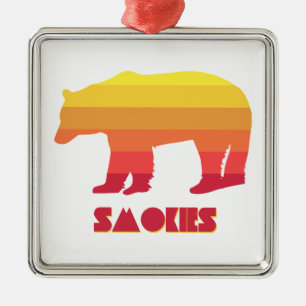 Smokies Rainbow Bear Metal Ornament