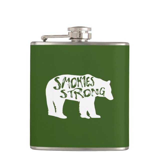Smokies Strong Bear Flask (Front)