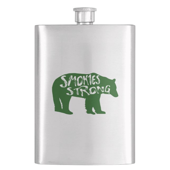 Smokies Strong Bear Flask (Front)