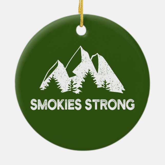 Smokies Strong Ceramic Ornament (Back)