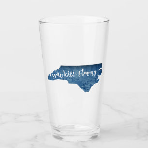 Smokies Strong North Carolina Wood Grain Glass