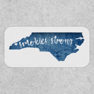 Smokies Strong North Carolina Wood Grain Patch