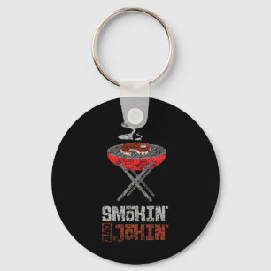 Smokin' And Jokin' Grill Meat Rbecue Grilling Bbq Keychain