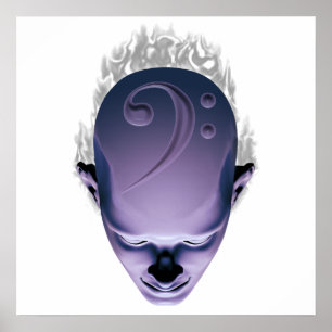 Smokin' Bass Head Poster