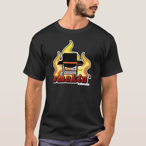 Smokin BBQ lover Grill Fan Motto Logo T_Shirt