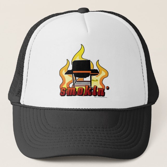 Smokin BBQ lover Trucker Hat (Front)