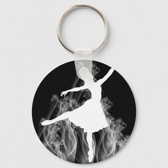 Smokin' Hot Ballerina Dancer Keychain (Front)