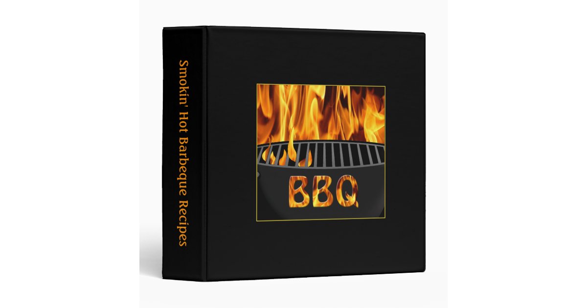 Smokin' Hot BBQ Recipe Binder Zazzle