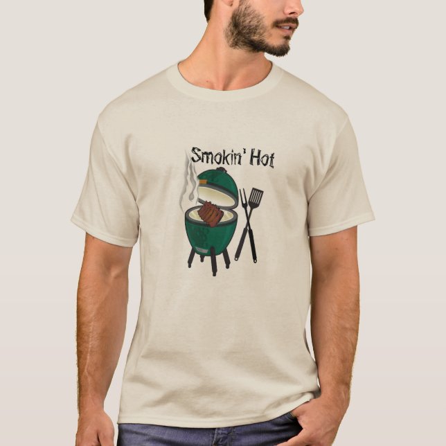 Smokin' Hot Big Green Egg T-Shirt (Front)