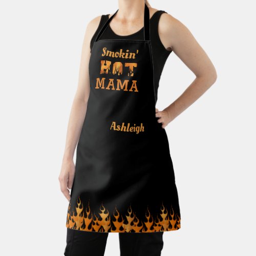 SMOKIN HOT MAMA Barbeque Smoker Personalized Apron