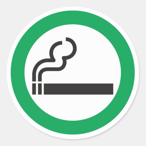 Smoking Allowed Small Round Stickers