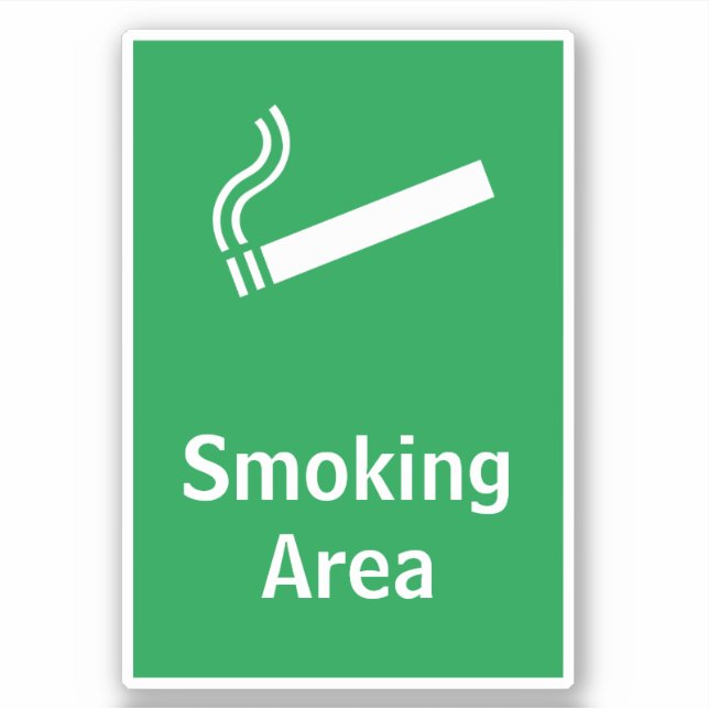 Smoking Area Portrait Sticker (Front)
