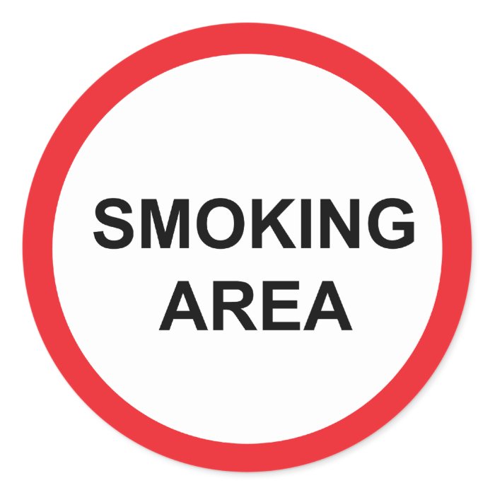 smoking area stickers