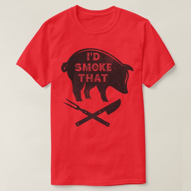 Smoking Barbecue Grill Gift s BBQ Grills Cooking T T-Shirt (Design Front)