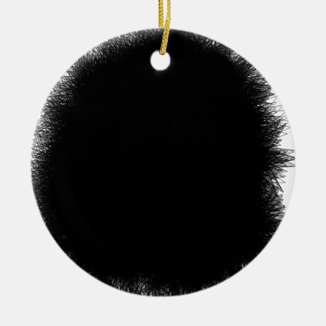 smoking  black ceramic ornament (Front)