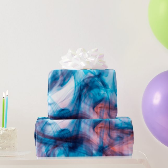 Smoking Blue  Color Wrapping Paper (Party Gifts)