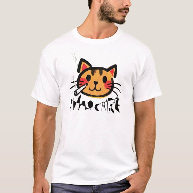 Smoking cat T-Shirt (Front)