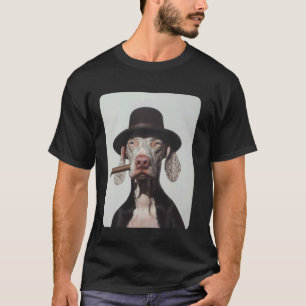 Smoking Cigar Gambling Dog Playing Poker Meme T-Shirt