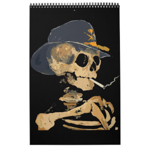 Smoking Cowboy Skeleton Calendar