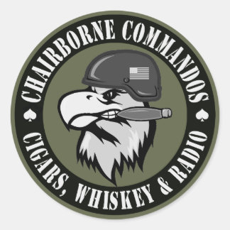 Smoking Eagle Round Classic Round Sticker