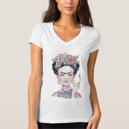 Smoking Frida T_Shirt