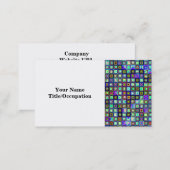 Smoking Green Funky Retro Mosaic Tiles Pattern Business Card (Front/Back)