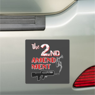 Smoking gun - 2nd amendment car magnet