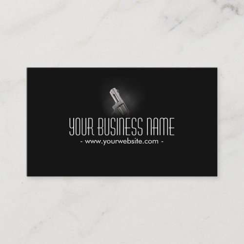 Smoking Gun In The Dark Weapon Business Card