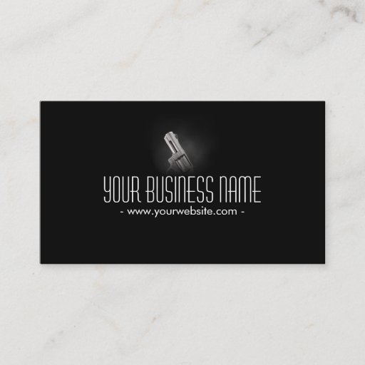 Customizable Smoking Gun In The Dark Weapon Business Card