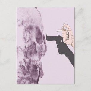 Smoking harms yourself, printable wall art postcard