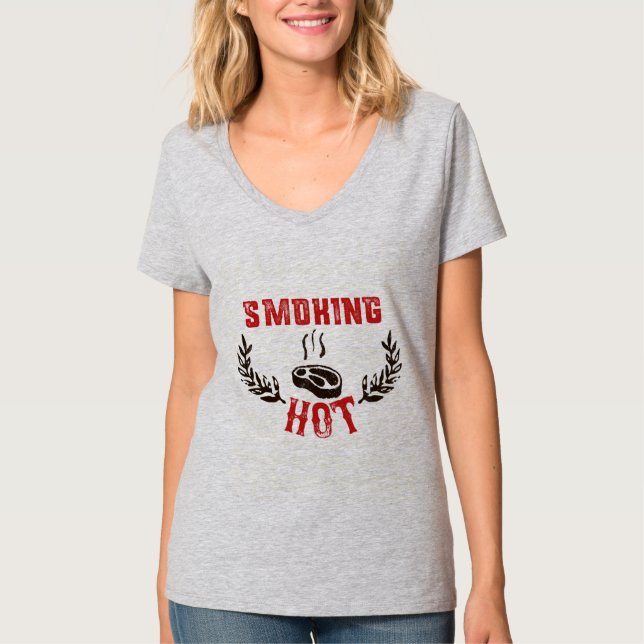 Smoking Hot BBQ cooking T-Shirt (Front)