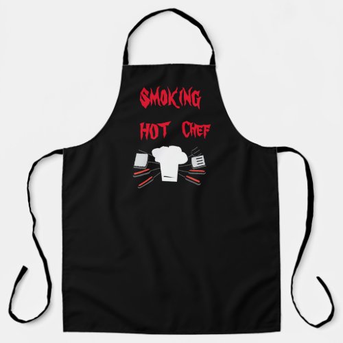 Smoking Hot Chef All_Over Print Apron Large Apron