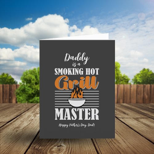 Smoking Hot Grill Master Custom Holiday Card
