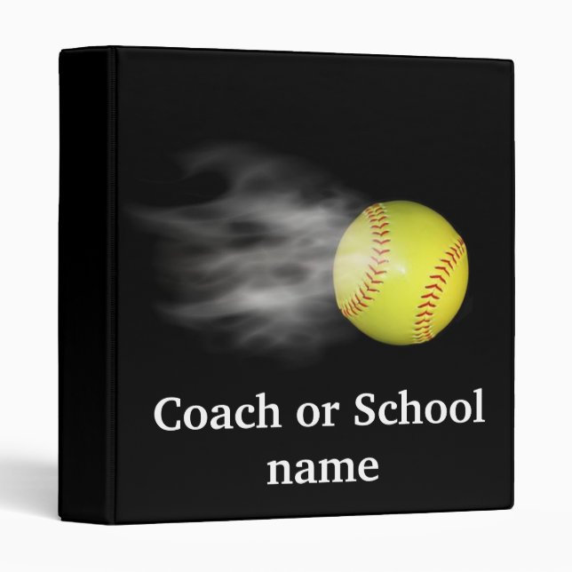 Smoking Hot Softball 3 Ring Binder (Front/Spine)