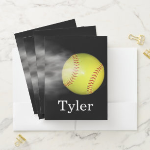 Smoking Hot Softball Pocket Folder
