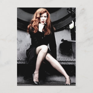 Smoking Lady Postcard