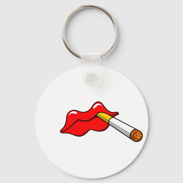 Smoking Lips Keychain (Front)