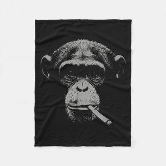 Smoking meme monkey for men women monkey smokingSm Fleece Blanket